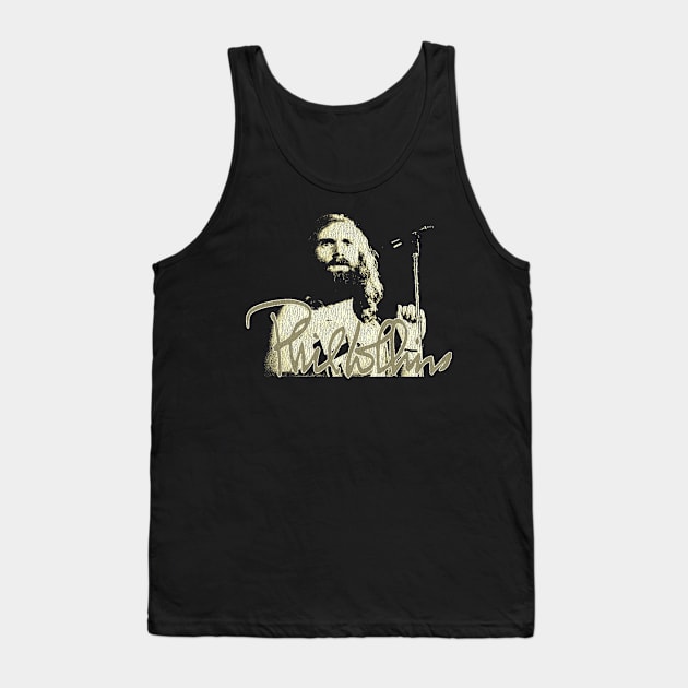 Phil Collins Singing Fan Art Cream Tank Top by Bingung Mikir Nama Design